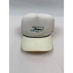 Imperial Sports Miami F1 Track Snapback Hat White Teal Adjustable